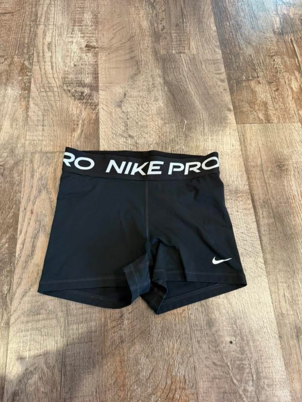 Nike Black Performance Compression Shorts with White Logo